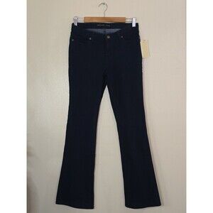 Michael Kors Low Rise Bootcut Jeans Womens Size 4 Dark Denim Wash Stretch